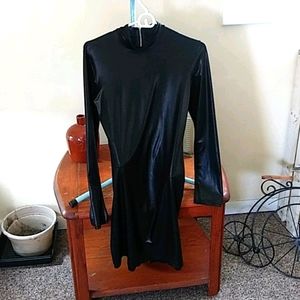 Patrice Catanzaro pleather, black, cocktail dress